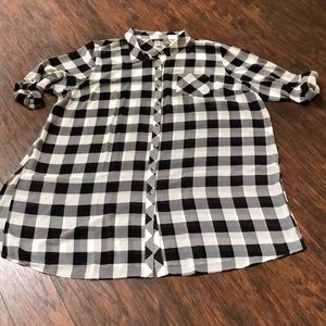 Sheer quarter sleeve long shirt